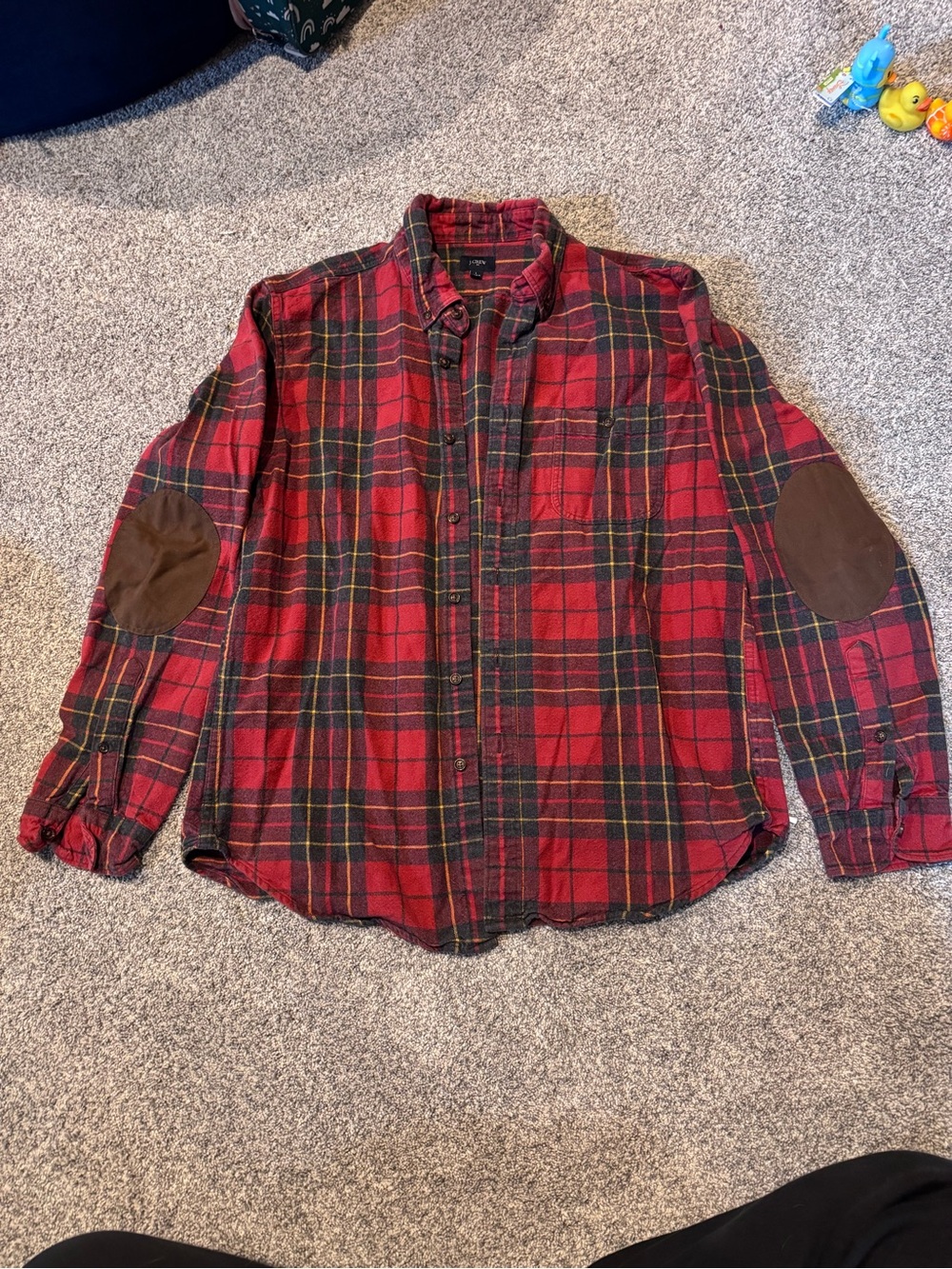 J. Crew Red and Green Plaid Flannel Shirt